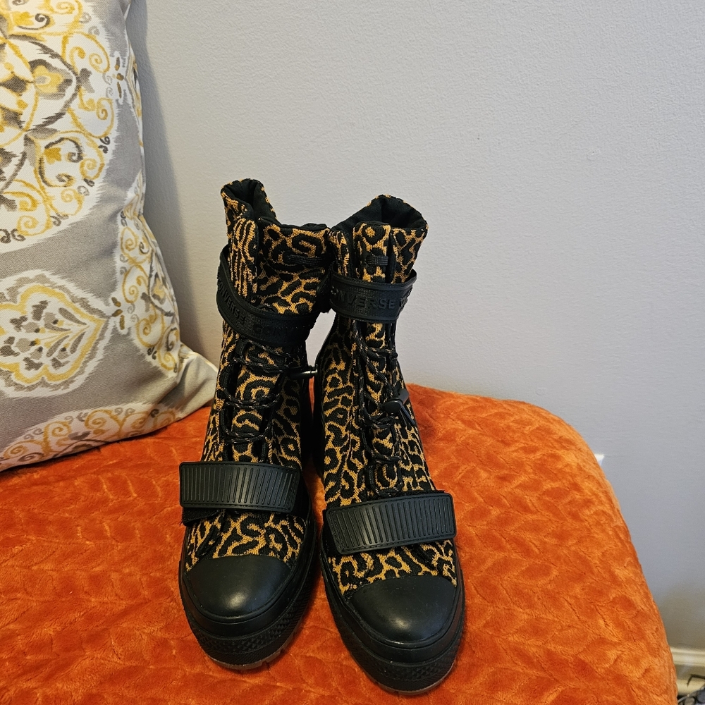 CONVERSE GR82 GR 82 Boots Heel Shoes Chuck 70 De Luxe Leopard